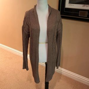 Tan colored cardigan. Goes great w/jeans!